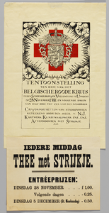 750003 Affiche van een inzamelingsactie voor het Belgische Rode Kruis, met activiteiten in de foyer van de ...